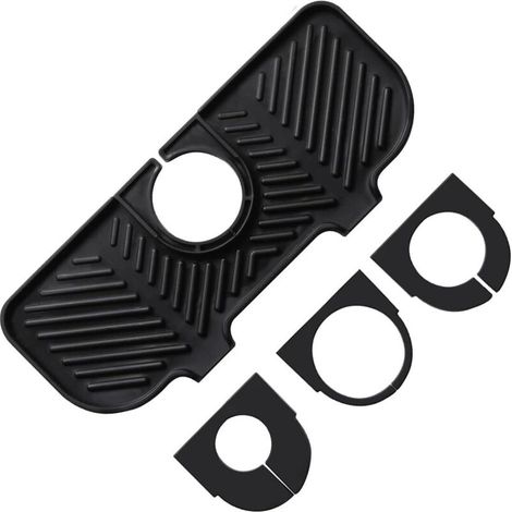 Tropfschutzmatte aus Silikon für Spültischarmatur, Spritzschutz für Spültischarmatur, Tropfschale für Armaturengriff (1/5)