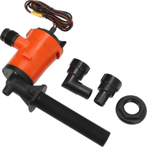 Pompe de cale submersible 12V 800GPH pour bateau, aérateur de vivier à appâts, pompe de cartouche marine, rechargeable pour réservoir à poissons, circulation d'eau efficace. (1/5)