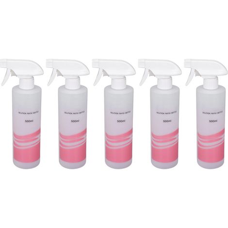 Irovami Lot de 4 flacons pulvérisateurs de 500 ml avec buse réglable, rechargeables en plastique, pour le nettoyage, le jardinage et la plantation. (1/5)
