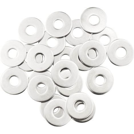 Rondelles métalliques M10, 20 rondelles en acier inoxydable, rondelles plates M10 x 30 mm, rondelles en acier inoxydable 304, rondelles penny pour vis et écrous (1/4)