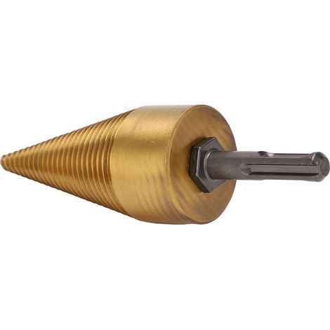 Cône fendeur de bois Twist 42mm, foret poinçon à bûches, queue ronde, outil de fendage avec revêtement titane, longueur 42mm (1/5)