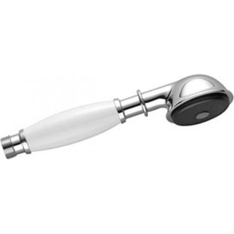 Dornbracht Madison ducha de mano metálica con mango de porcelana (blanca), 28002970, color: cromado - 28002970-00