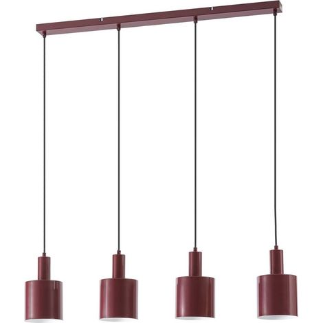 Lindby Lámpara colgante 'Ovelia' en Rojo de Metal (1/5)