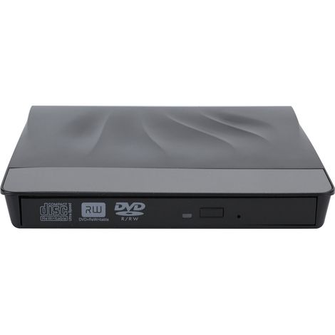 Lecteur optique externe USB‑C double port pour Mac et PC, portable et universel pour CD/DVD. (1/5)