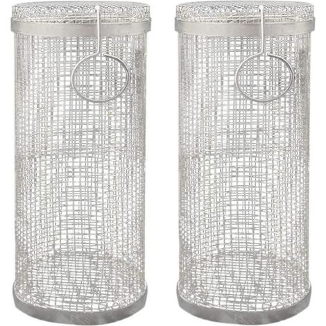Lot de 2 grilles de barbecue en acier inoxydable, idéales pour les pique-niques, les fêtes et les rassemblements en plein air. (1/5)