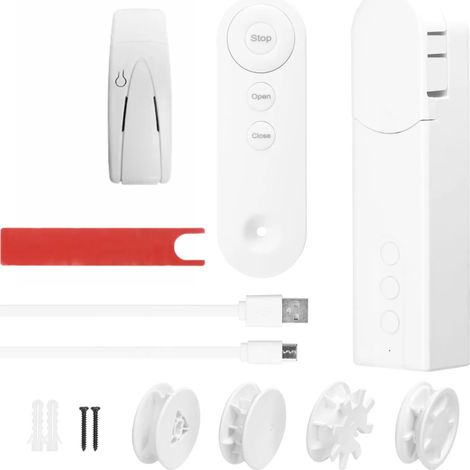 Moteur de rideau à billes intelligent Tuya WiFi, ouverture automatique, sans fil, compatible stores enrouleurs électriques, contrôle distant application, minuterie, détection température (1/5)