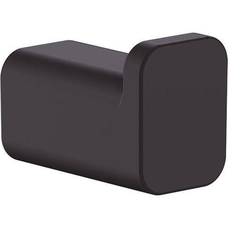 Hansgrohe – Crochet porte-serviette mural noir mat – Fixation invisible – Métal durable – Diamètre de perçage 6 mm – Design moderne (1/8)