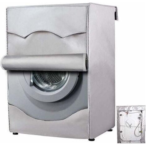 Housse de protection imperméable pour machine à laver à la maison - Protection contre le soleil - Pour sèche-linge à chargement frontal,605585cm,argent (1/5)