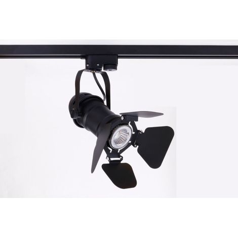 Ceiling spotlight track lighting system, LED compatible ceiling light - Black - Modern - Indoor lighting - Living room Bedroom Kitchen Dining room (1/3)