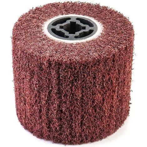Abrasive Brush, Synthetic Fiber Brush for Exterior Renovation, Ø120x100x19mm, Grit 80 (1/5)