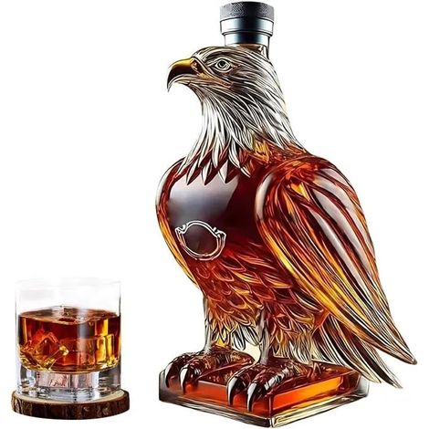 whisky en forme d'aigle,décanteur de whisky amusant,bouteille d'aigle, bouteille de whisky,carafe à décanter,verres à whisky aigle (1/5)