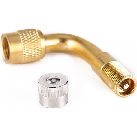 Extension de valve de pneu à air Adaptateur en laiton à 90 degrés Extension de tige de pneu de voiture automatique (1/5)