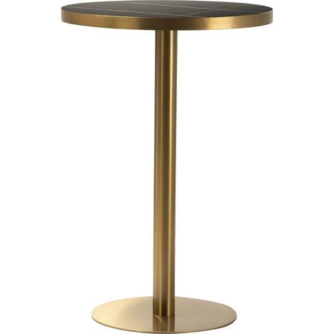 Table haute en acier inoxydable. Pierre de Lodi 70 x 70 x 105 cm