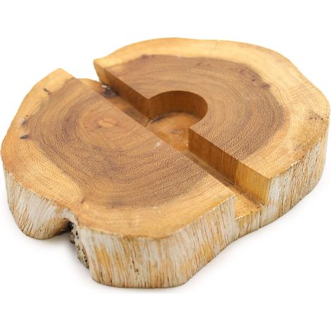 Support de téléphone en bois Gamal Lrg - Blanchiment de chaux- Vendu par 1 (1/4)