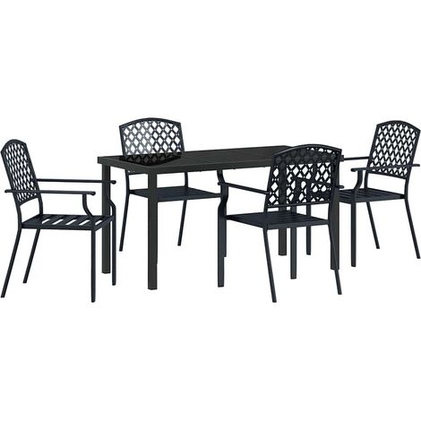 Maison Exclusive - Conjunto de Comedor de Jardín 5 pcs Antracita (1/5)