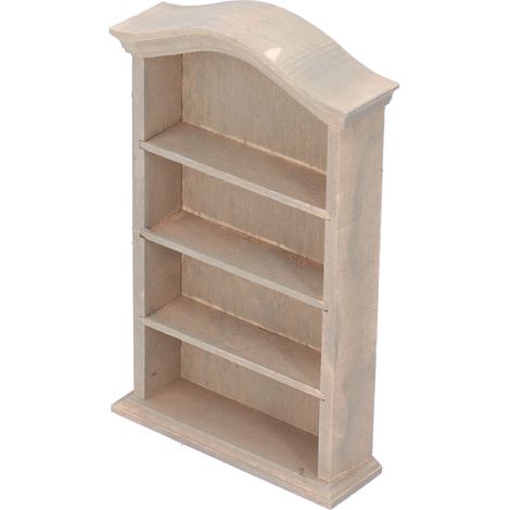Bibliothèque miniature en bois pour maison de poupée, meuble de rangement à monter soi-même (1/5)
