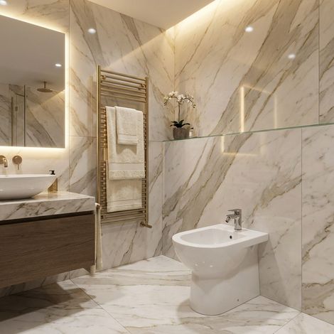 Bidet filomuro in ceramica monoforo con troppopieno – Gemma 2  Ceramica Dolomite