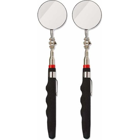 Miroir Telescopique Lefou,Miroir D’Inspection TéLescopique de Rond de 360 DegréS de Pour Des MéCaniciens D'Inspecteurs D'Automobile de Voiture,Ensemble de 2 Noir Lefou (1/5)