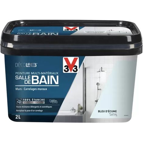Peinture Multi-Matériaux Salle de bain V33 Deco Lab Bleu d'écume 2 L