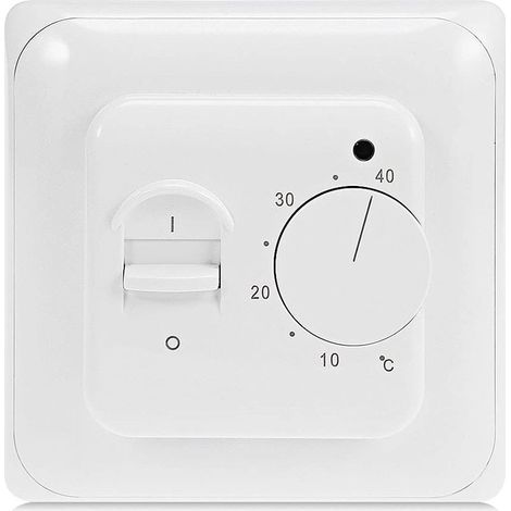 Manuel Thermostat d'ambiance Chauffage au Sol Electrique avec sonde AC 220V 16A, Régulateur de Thermostat Plancher Chauffant Mécanique (1/4)