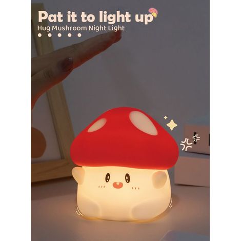lampe de chevet Veilleuse LED en silicone pour chambre de bébé, sommeil doux, veilleuse de pépinière, minuterie à intensité (1/4)