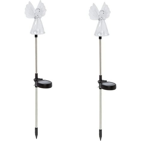 Solar Light Angel Shape 2 Pack, éclairage doux et agréable, économie d'énergie, installation facile, longue durée de vie