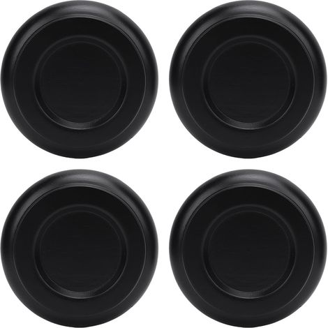 Lot de 4 coupelles pour roulettes de piano, base en mousse et bois massif, antidérapantes et anti-bruit, universelles, pour piano droit, protection de sol noire. (1/5)