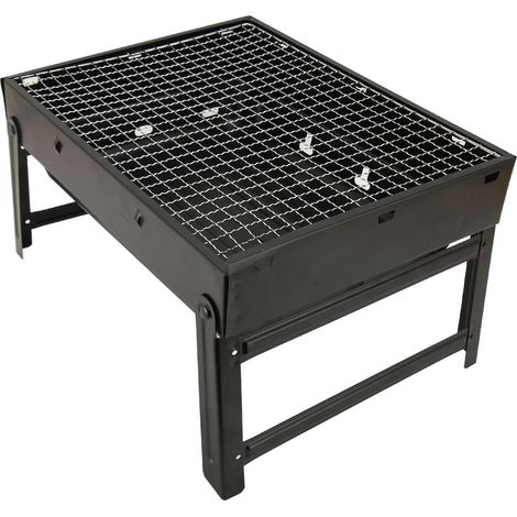 Barbecue pliable, résistant aux hautes températures, four à charbon de bois pour le camping, format compact. (1/5)