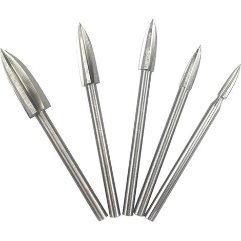 Lntyq Jeu de Mèches de Sculpture sur Bois pour , 5 Pièces Mèches de Sculpture sur Bois pour Bricolage, Sculpture, gravure, ponçage et perçage