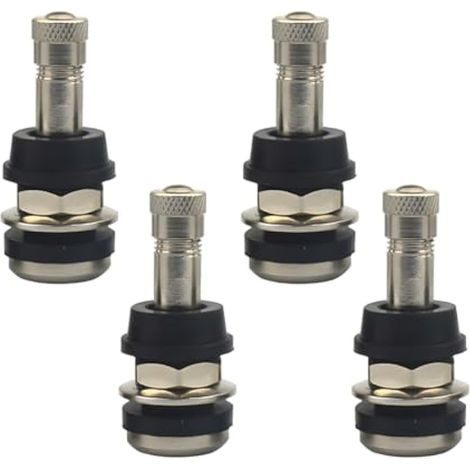 Mandark Lot de 4 tiges de valve de voiture en métal - Montage extérieur - OEM TR416 - Kit de montage - Tiges de valve automobile haute pression - Convient aux trous de jante de 1,2 cm et 1,8 cm de (1/5)