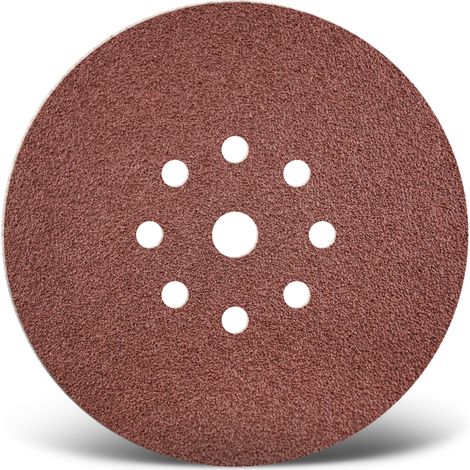 MENZER Red Klett-Schleifscheiben, 225 mm, 9-Loch, f. Trockenbauschleifer, Normalkorund (5 Stk.) K240