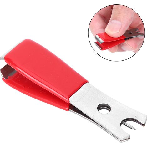 Pince multifonction pour pêche à la mouche avec coupe-fil et ciseaux intégrés - Accessoire de pêche compact rouge