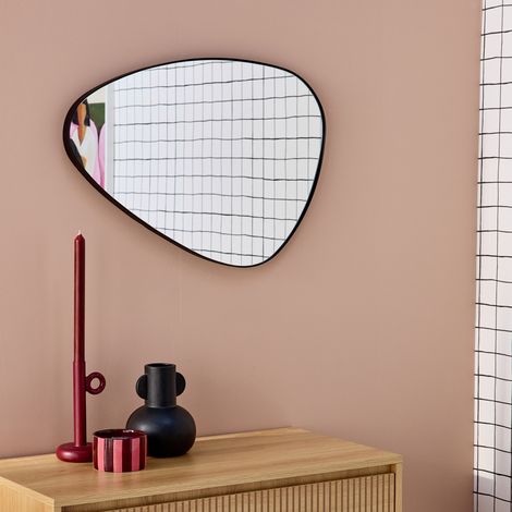 Miroir organique en métal noir HARVEY (1/5)