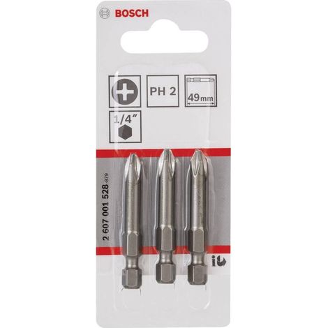 Bosch PH2 punte di avvitamento extra dure argento 49 mm