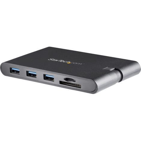 StarTech.com Adattatore Multi-porta USB-C con HDMI e VGA per portatili - 3x USB 3.0 - Lettore Schede SD - PD 3.0 - Cavo integrato (1/4)