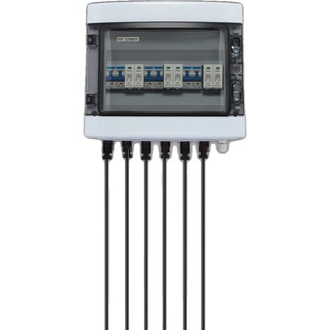 Caja combinada solar, tensión nominal 1000V, tres entradas y salidas, protección contra sobretensión, protección contra sobrecarga, protección contra cortocircuitos. (1/5)
