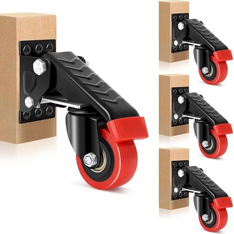63.5 mm Heavy Load Caster, 300 kg Capacity Bench Casters, Thick Stand and Caster for Any Place, Furniture Casters for Workbench, Machines, Large Instruments, Set of 4 (1/5)
