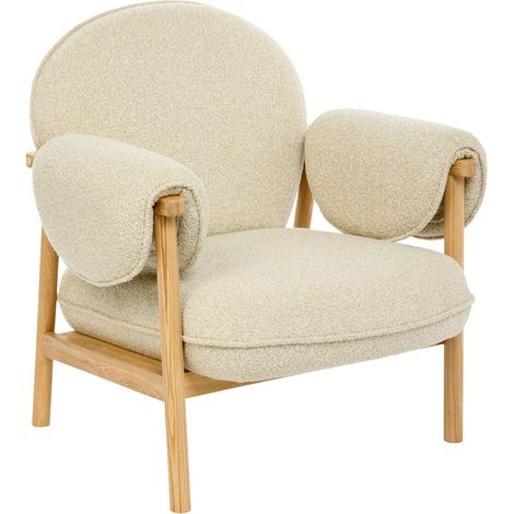 Poltrona ikaris in tessuto beige l86xl80xh83 cm - Atmosphera créateur d'intérieur
