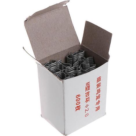 600x Type M Clous Anneaux pour Fixations de Clôture en Grillage Pince à Anneaux pour Colliers de Cage Pince à Anneaux pour Installation Argent-AquaForge
