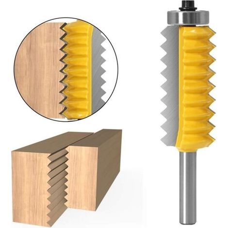 mm Shank panneau surélevé « V » Bits joint entures Colle Fraise for bois Tenon Boiseries cône Tenon fraisage Tenoning machine (Size : 8X19X54) (1/4)