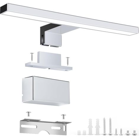 30 LED Chromé Lampe Miroir Salle de Bain, 5W 30CM 320LM ABS Lampe Miroir Étanche, lumiere Murale Maquillage Salle de Bain 4000K IP44 Vanité Éclairage (1/5)