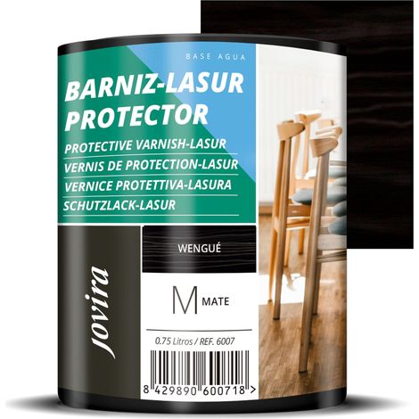 PINTURA Vernis Lasur Matt Protector à l’eau. Protège, décore et embellit tous les types de bois. 750 Millilitres, Wengé (1/5)