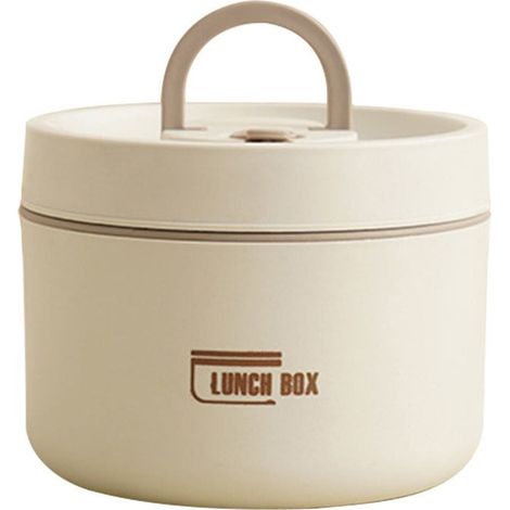 Boîte À Déjeuner Isolée - Acier Inoxydable 304 - Double Paroi Avec Sac Thermique - Empilable - Étanche - Pour Bureau École Pique-Nique Voyage - 2 Pièces (420 ml + 620 ml) (1/5)