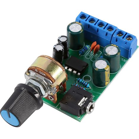 Module amplificateur audio stéréo 2 canaux TDA2822M 1,8-12 V CC avec entrée auxiliaire 3,5 mm (1/5)