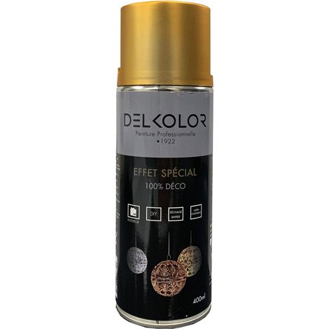 Delkolor Peinture Effet Spécial en Aérosol 400 ml Couleur: OR