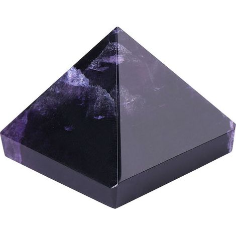 Natürliche Pyramide aus violettem Amethystfluoritkristall, Innendekoration (1/5)
