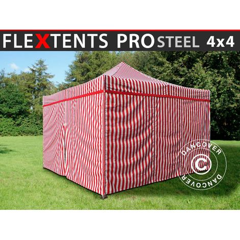 Pop up gazebo FleXtents Pop up canopy Folding tent PRO Steel 4x4