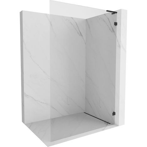 Mexen Lunar L pared de ducha Walk-in derecha 100 x 200 cm, transparente 8 mm, negro - 830L-100-000-70-00-P (1/5)