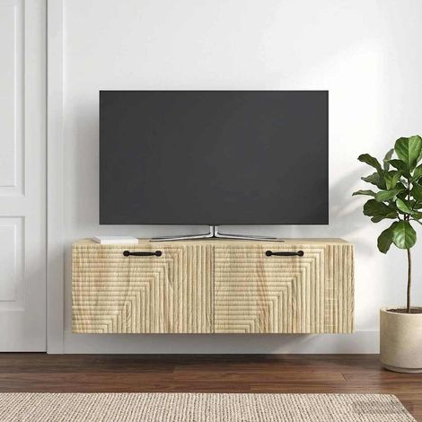 Wandmontierter TV-Schrank Sonoma-Eiche 98 x 31 x 30 cm (1/5)