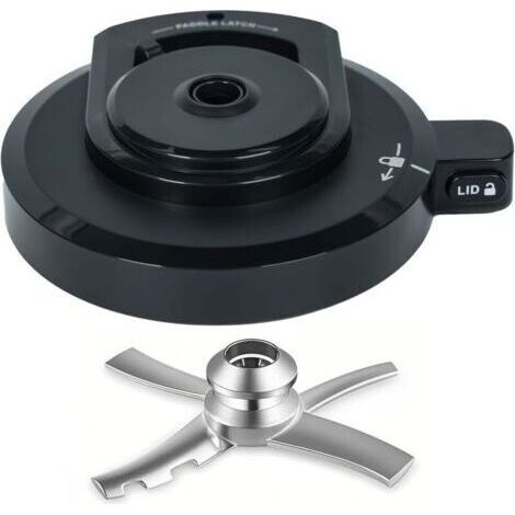 Couvercle extérieur avec palette pour sorbetière Ninja NC301 NC300, couvercle de remplacement réutilisable sans BPA, accessoire Creami compatible avec les séries Ninja NC299AMZ/NC301/NC300/NC201/NC101 (1/4)